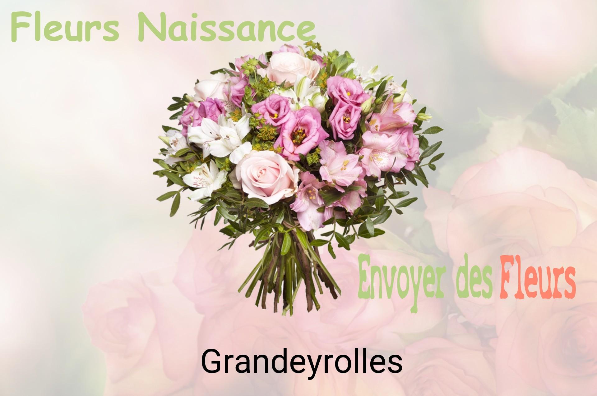 Bouquet de fleurs de naissance livré à Grandeyrolles